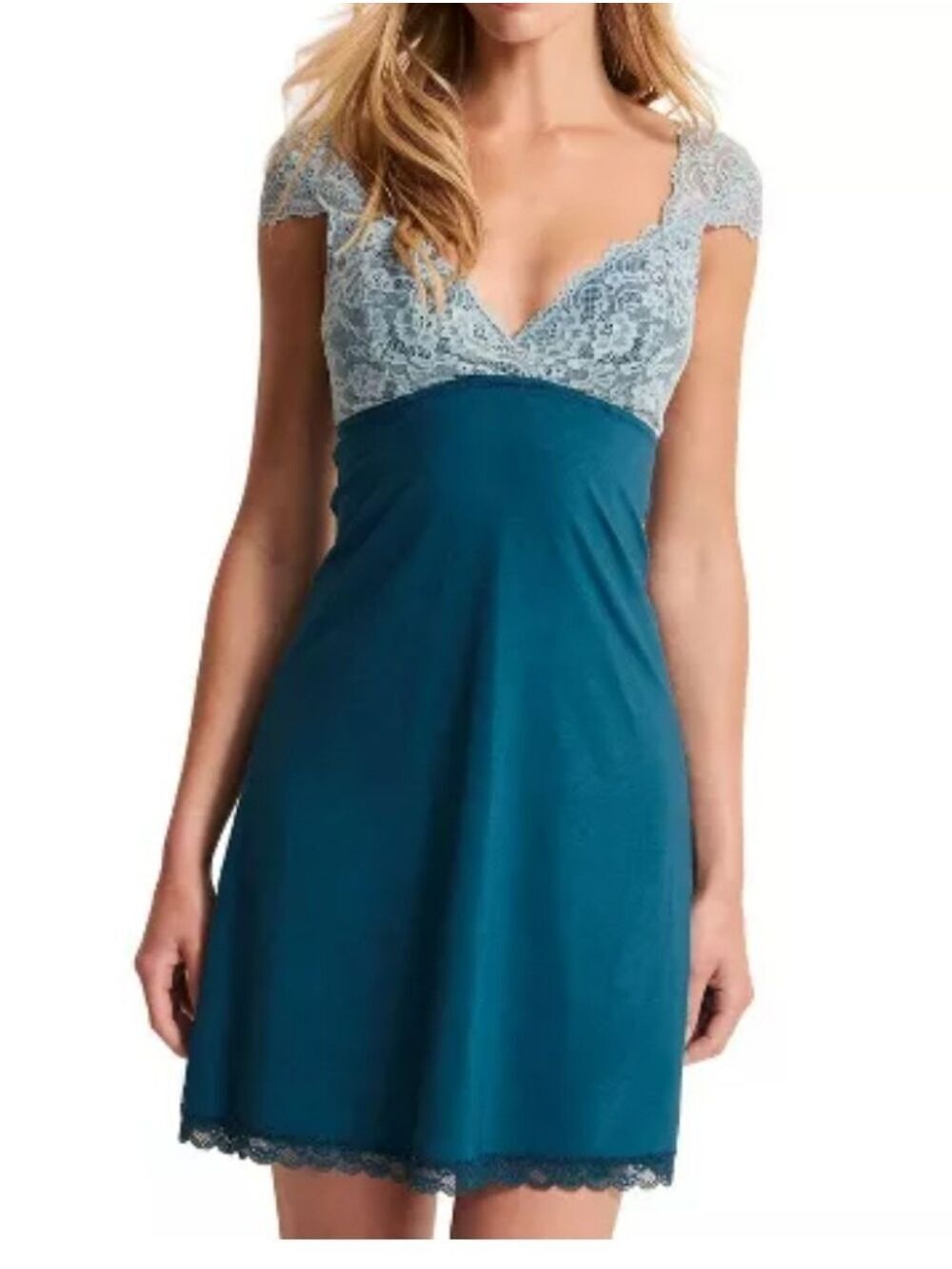 Adore Me Juliet Slip Sleepwear Dark Blue Small NWT